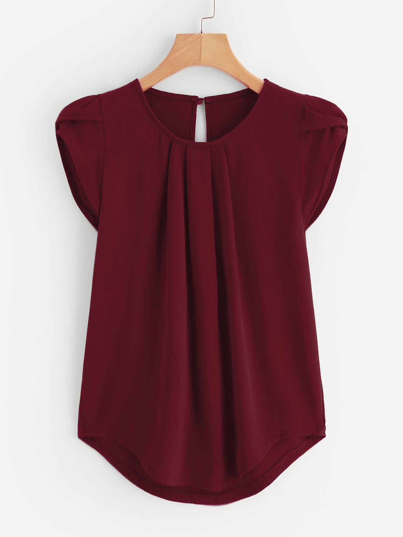Holidaya Floral Print Pleated Cap Sleeve Top