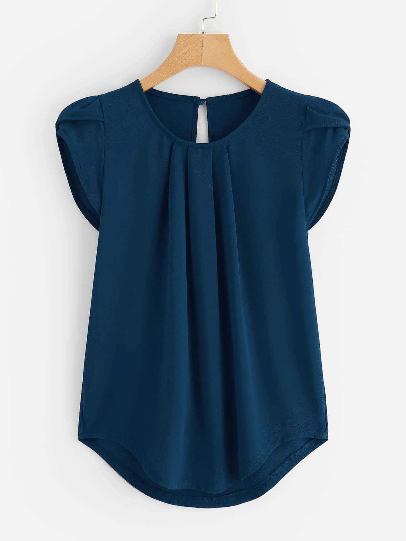 Holidaya Floral Print Pleated Cap Sleeve Top