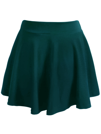 s636 Qutie Plus Elastic Waist Solid Skirt