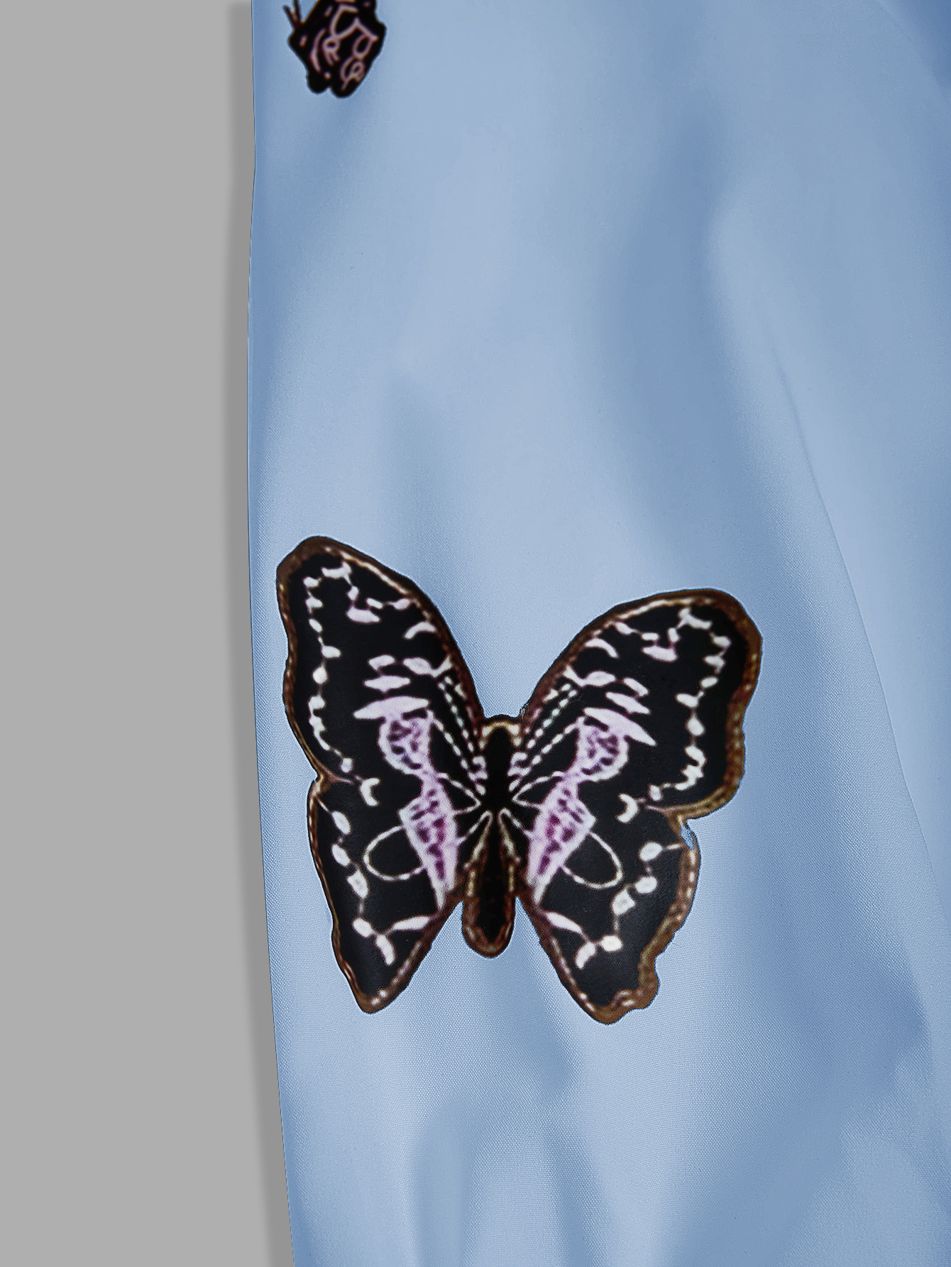 XD267 Women's Casual Butterfly Print Long Sleeve Blouse Women Shirt