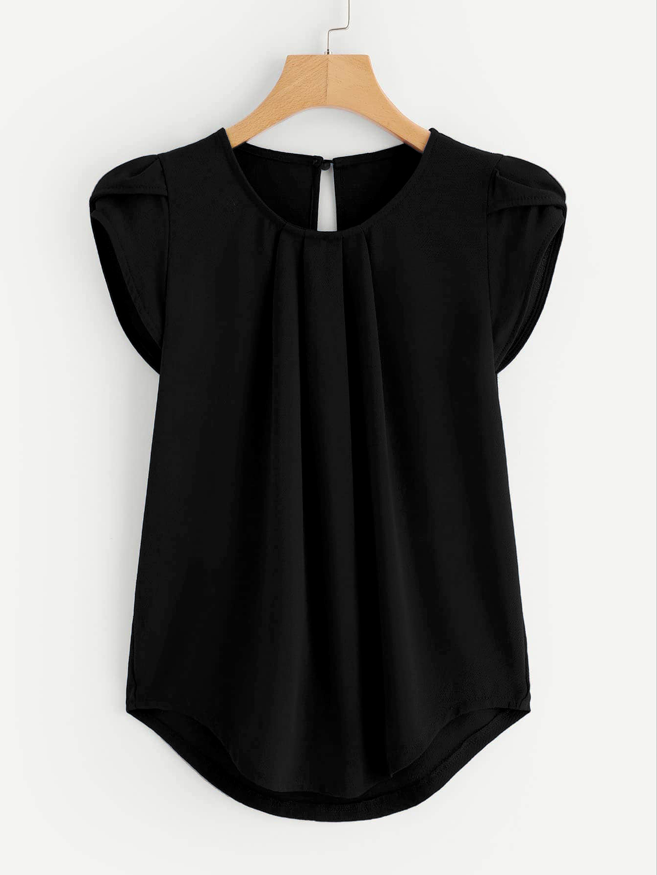 Holidaya Floral Print Pleated Cap Sleeve Top