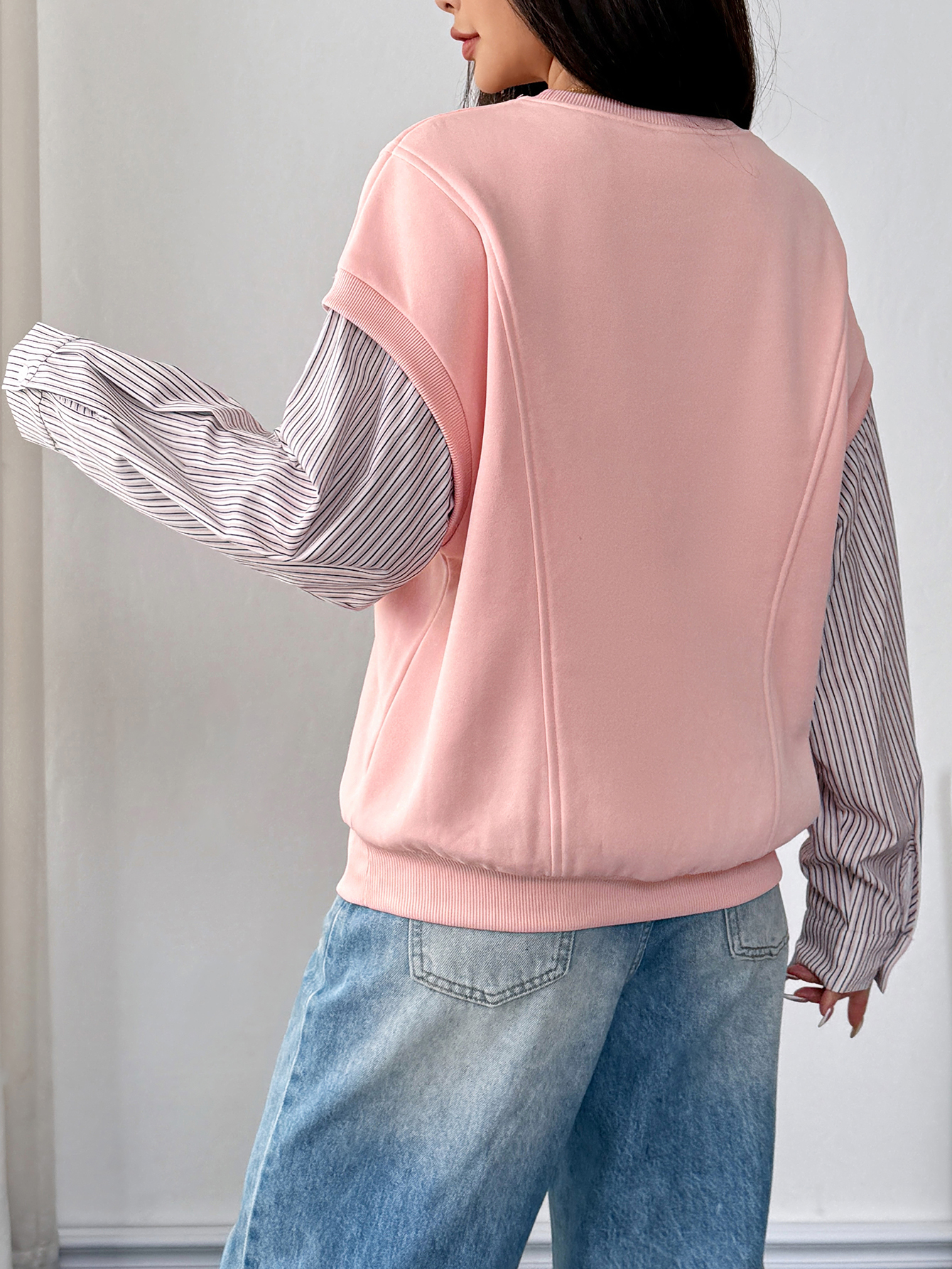 Women's Sweatshirt Crew Neck Long Sleeve Loose Casual Fall Clothes