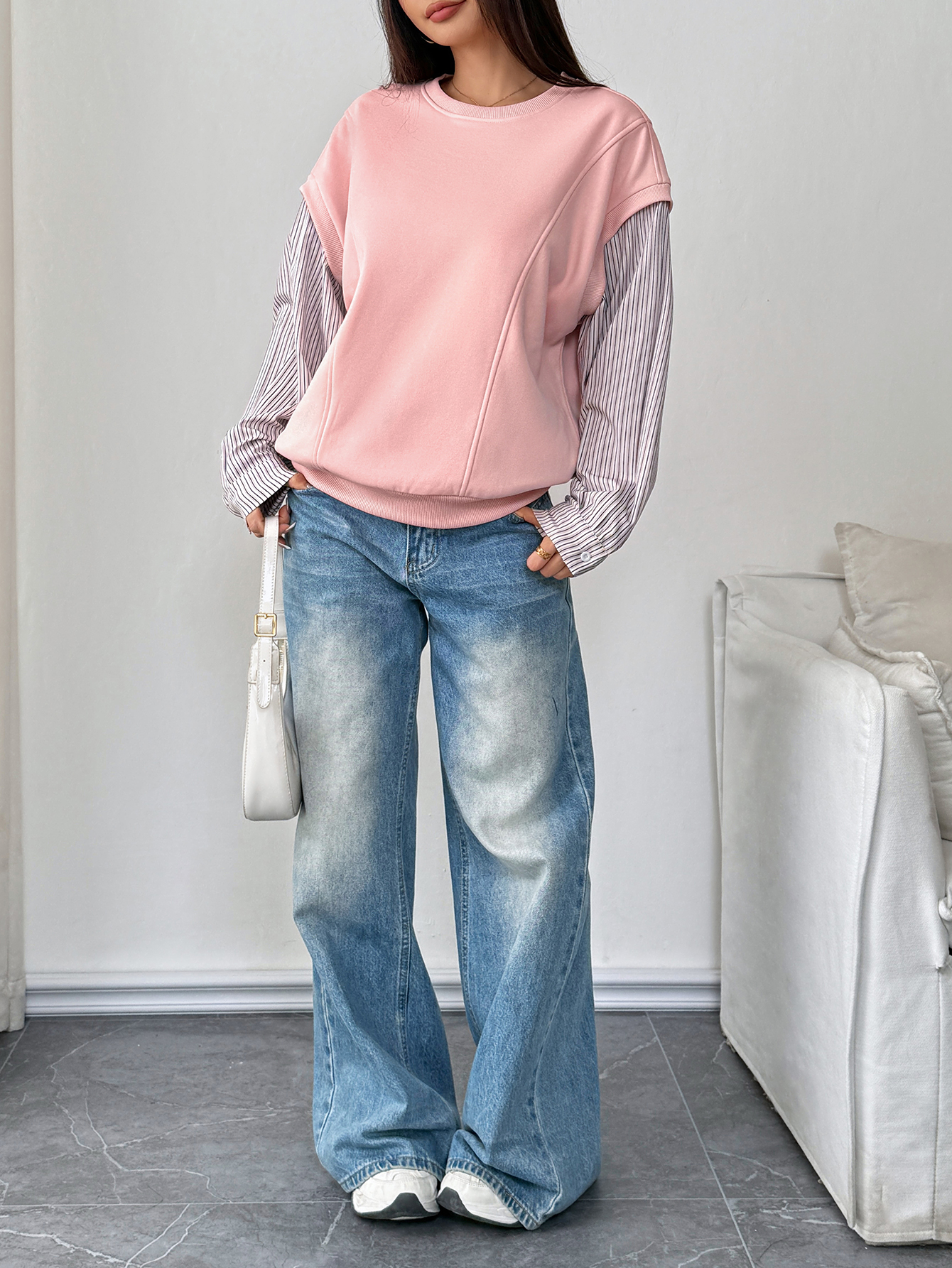 Women's Sweatshirt Crew Neck Long Sleeve Loose Casual Fall Clothes