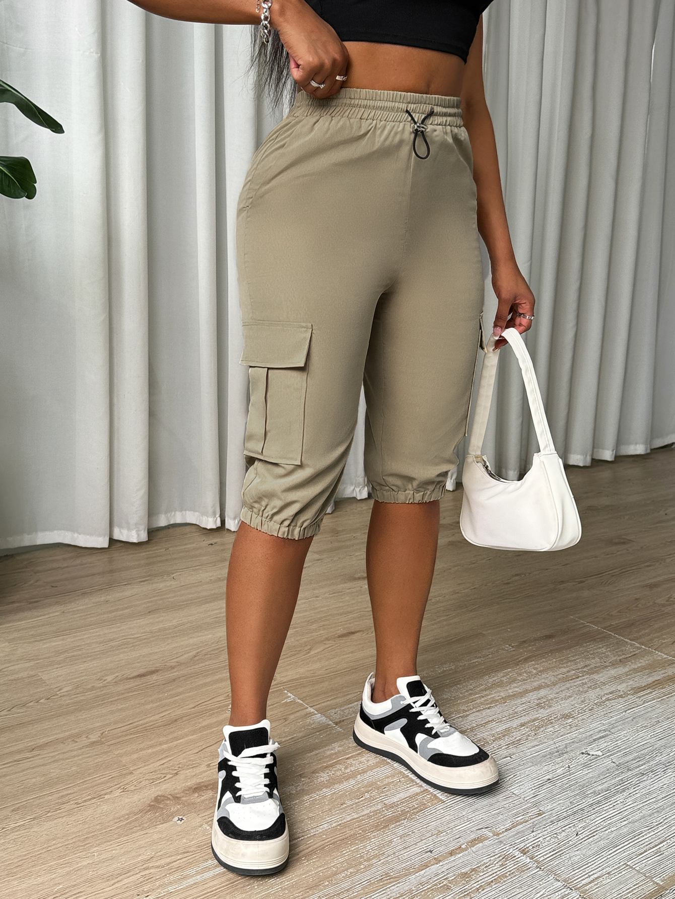 Ladies' Solid Color Simple Daily Casual Pants