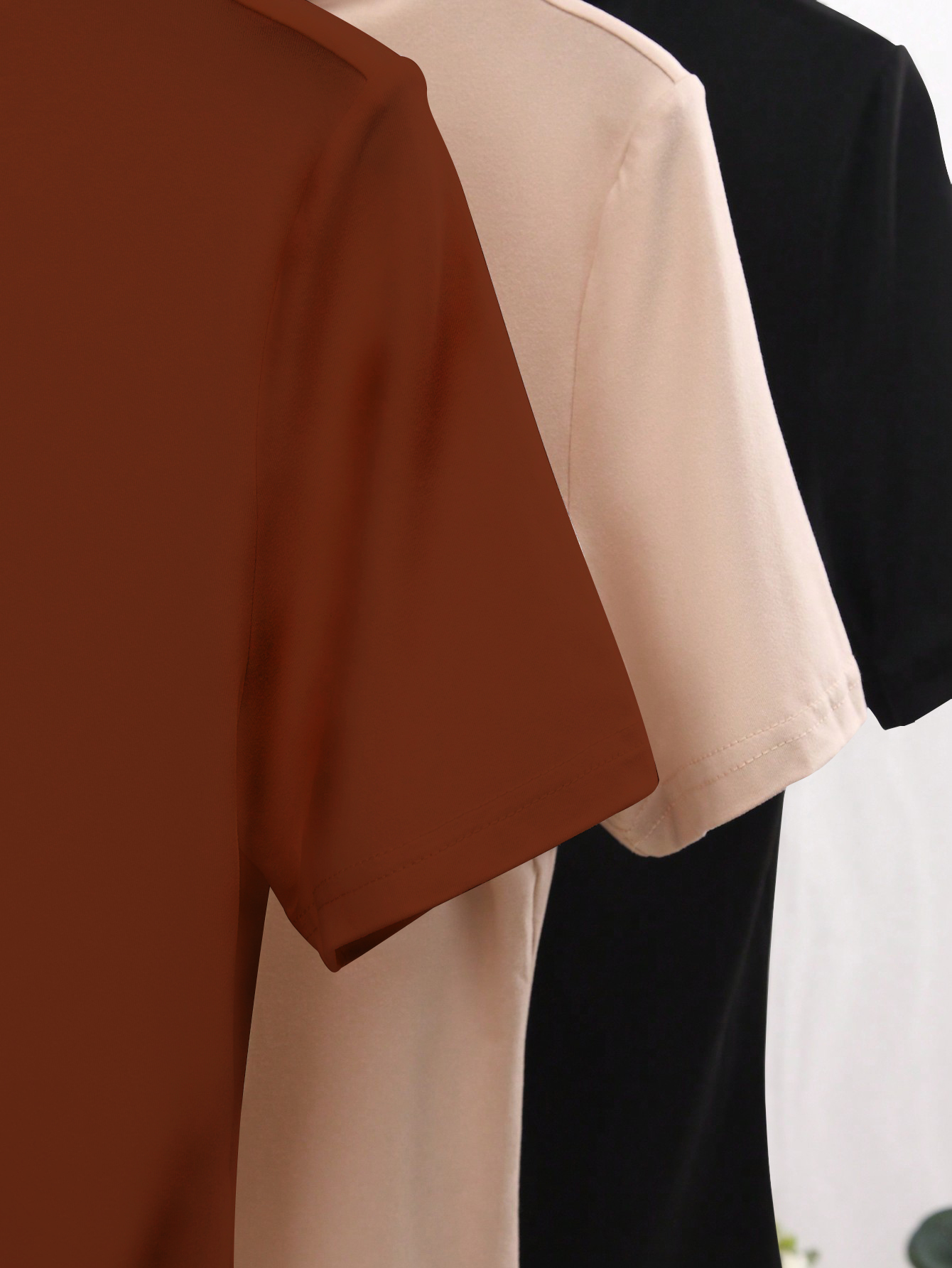3pcs Mock Neck Tee