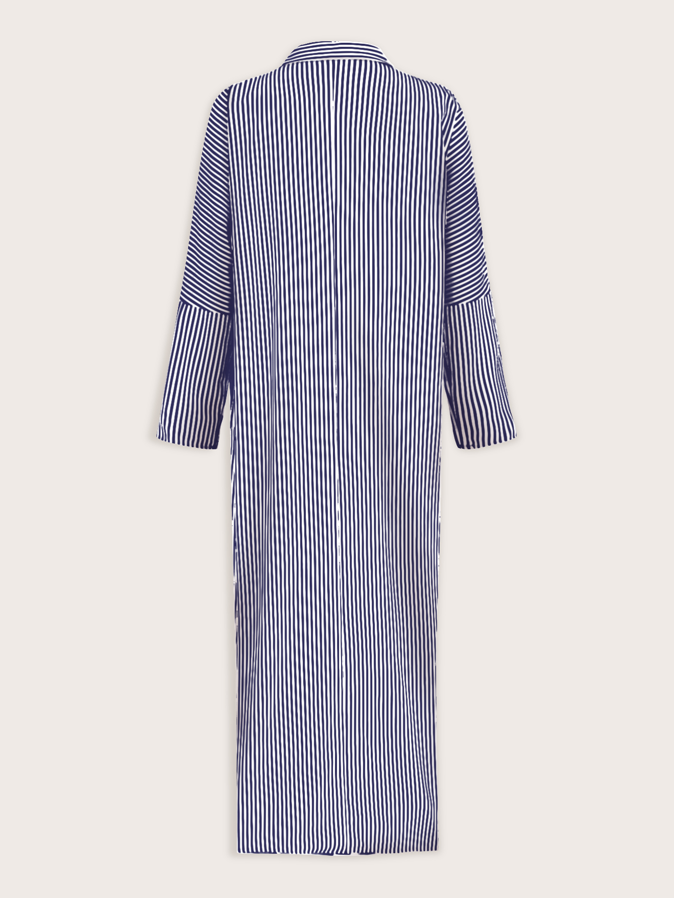 XH562 Women's Colorblock Striped Single Breasted Long Sleeve Loose Summer Vacation Style Dress Maxi Women Outfit Fall Cloth For Women