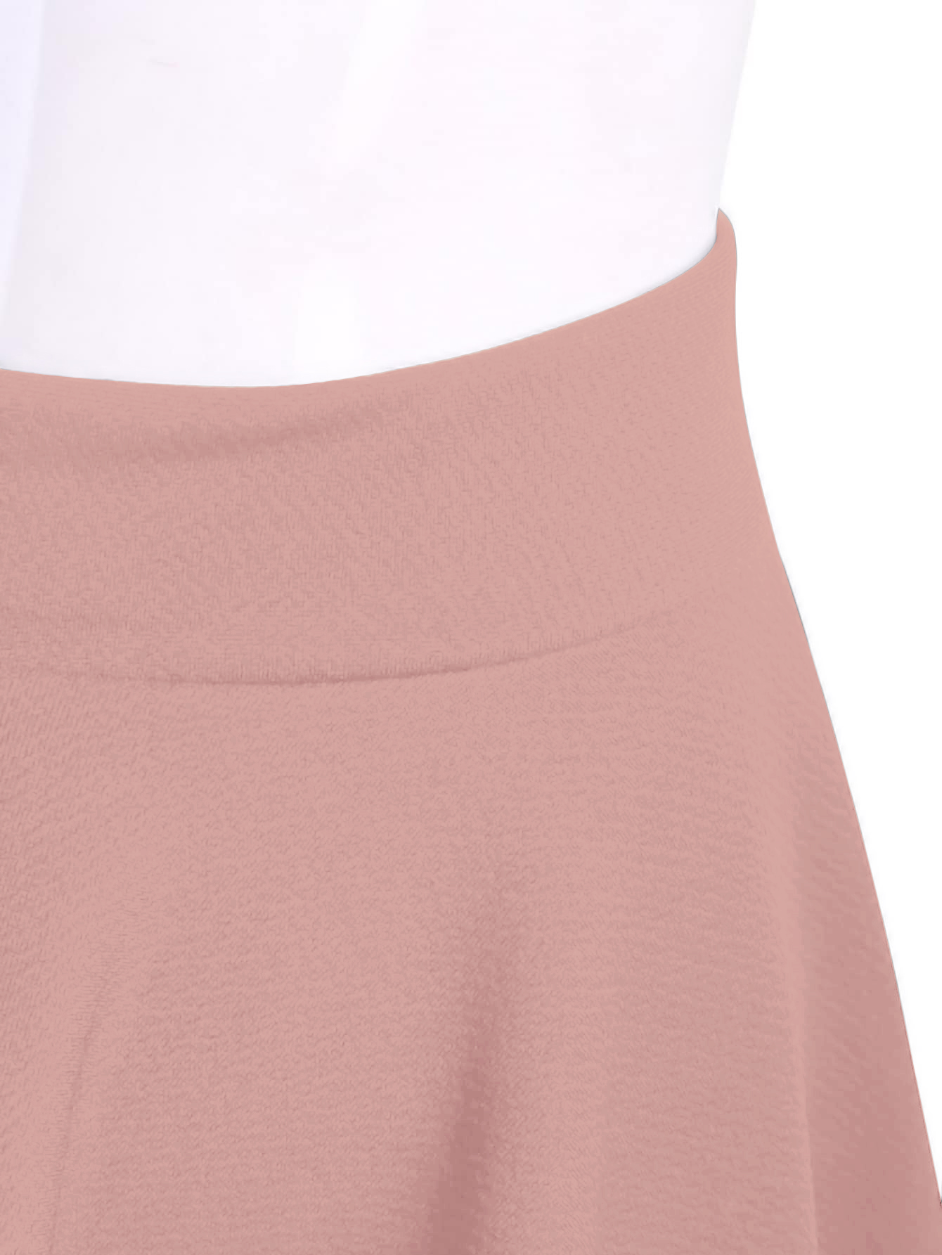 Qutie Plus Elastic Waist Solid Skirt