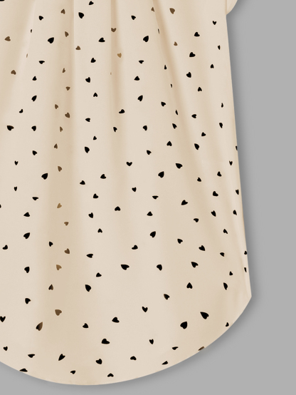 Holidaya Floral Print Pleated Cap Sleeve Top