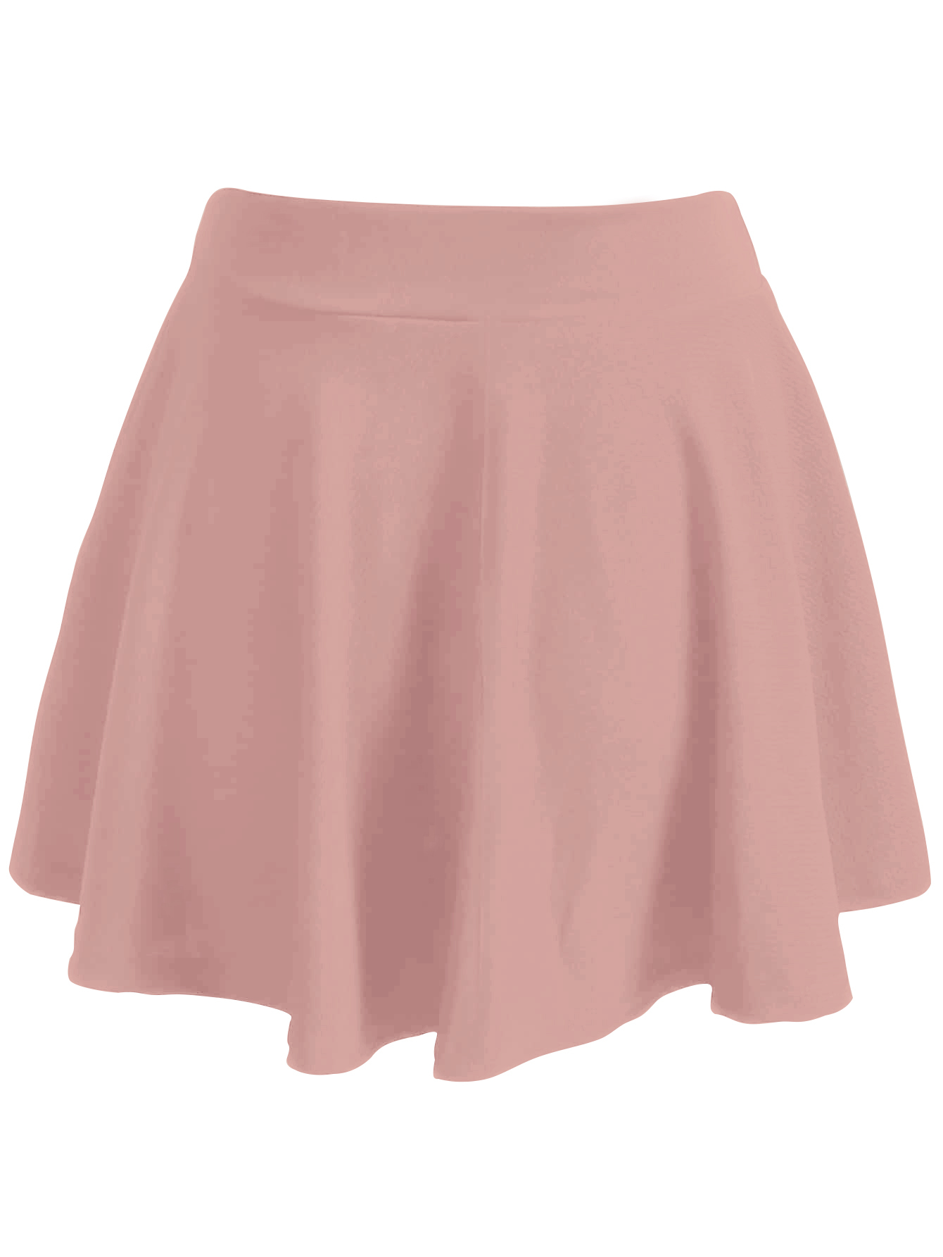 Qutie Plus Elastic Waist Solid Skirt