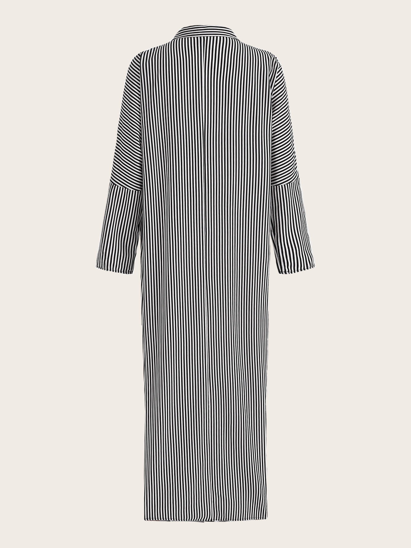 XH562 Women's Colorblock Striped Single Breasted Long Sleeve Loose Summer Vacation Style Dress Maxi Women Outfit Fall Cloth For Women