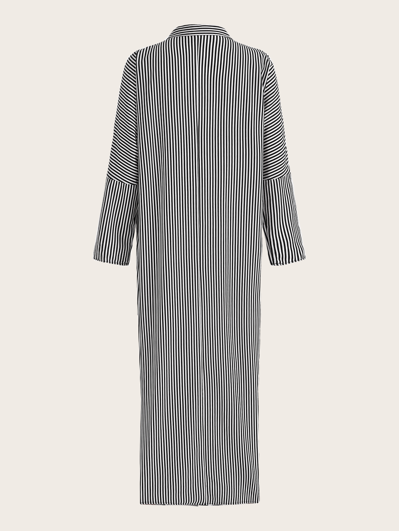 XH562 Women's Colorblock Striped Single Breasted Long Sleeve Loose Summer Vacation Style Dress Maxi Women Outfit Fall Cloth For Women