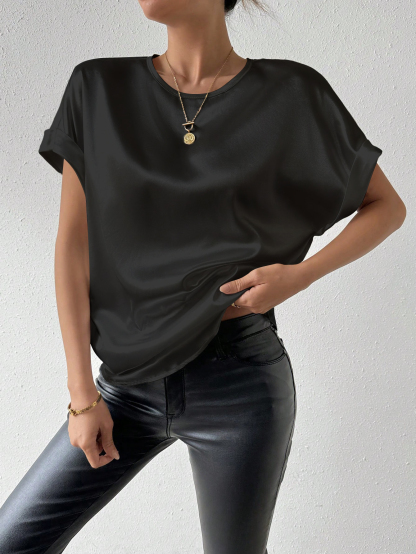  XD010 Women's Batwing Sleeve Top With Back Keyhole Design