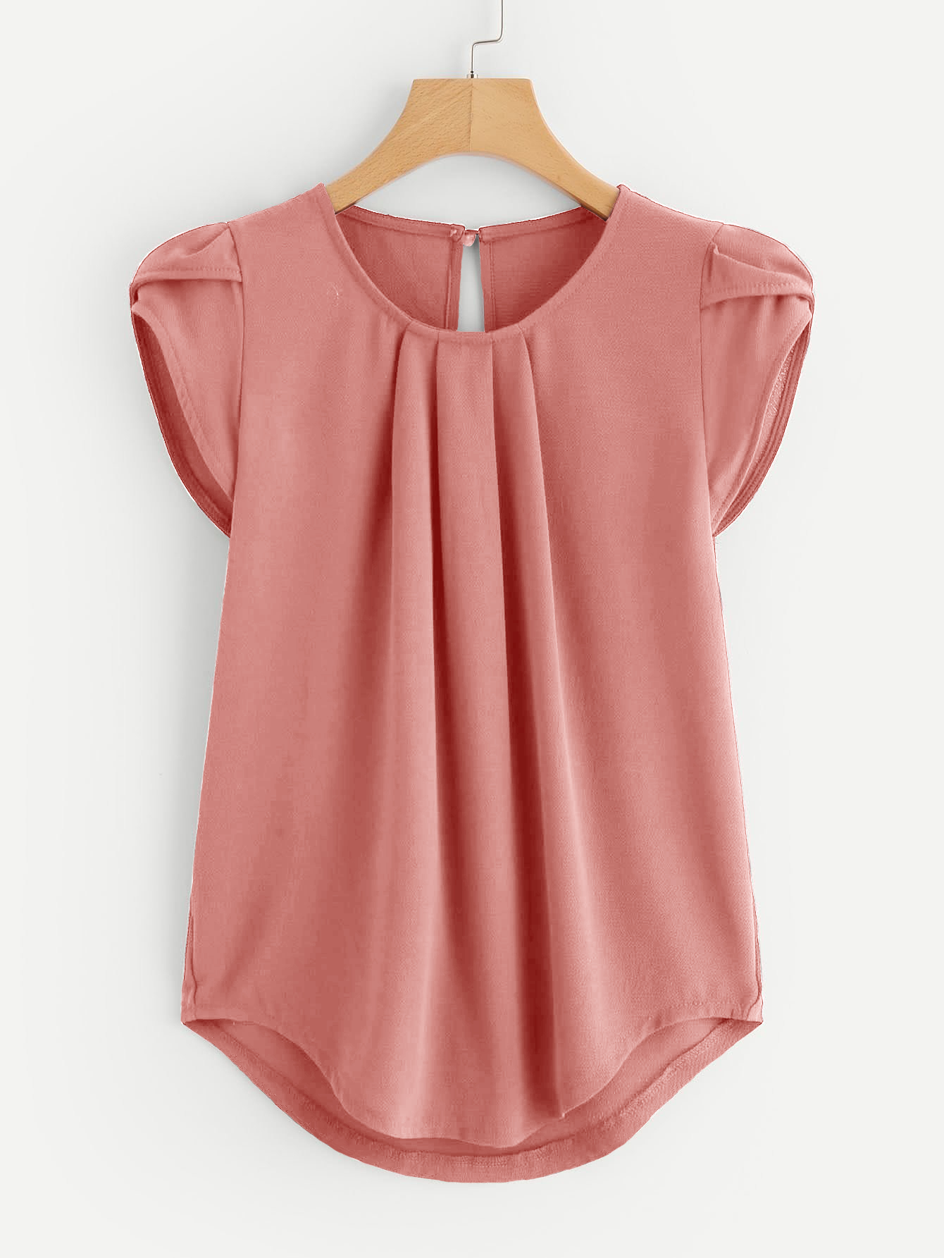 Holidaya Floral Print Pleated Cap Sleeve Top