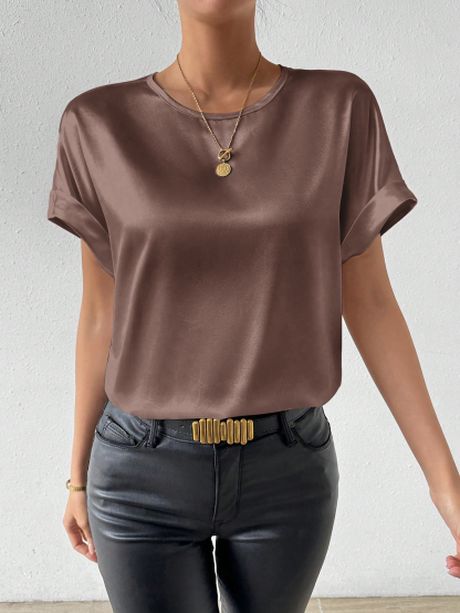  XD010 Women's Batwing Sleeve Top With Back Keyhole Design