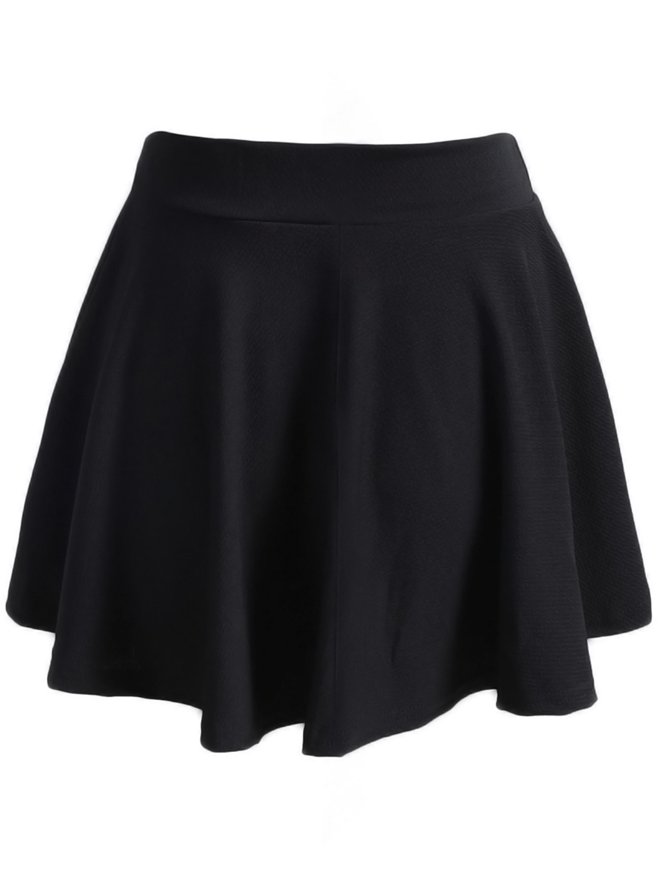 s636 Qutie Plus Elastic Waist Solid Skirt