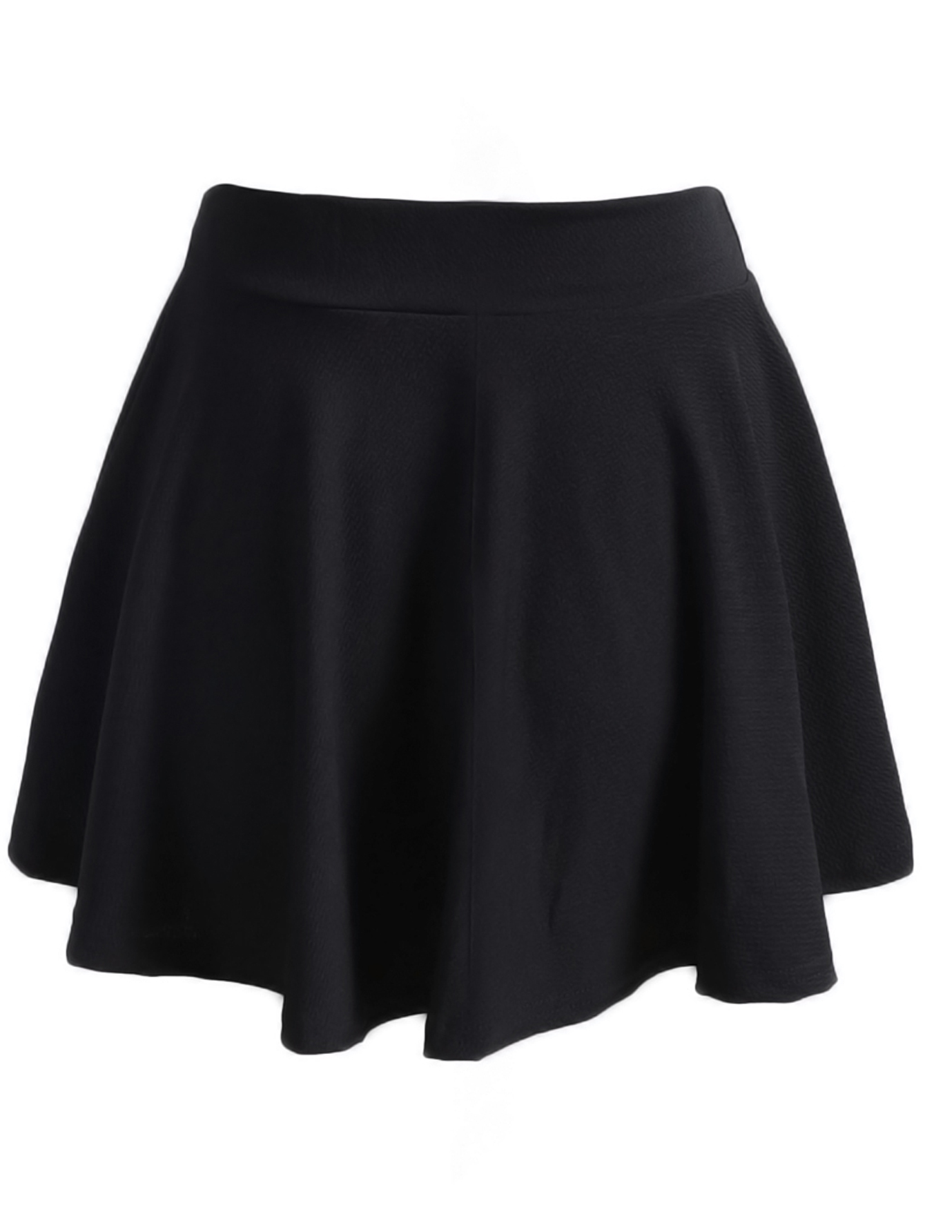 s636 Qutie Plus Elastic Waist Solid Skirt