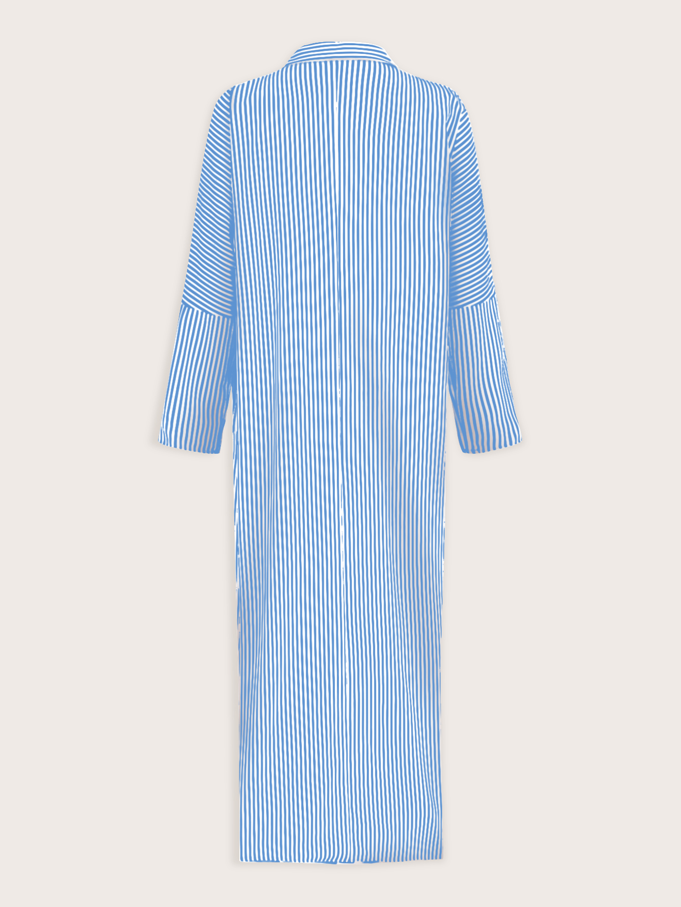 XH562 Women's Colorblock Striped Single Breasted Long Sleeve Loose Summer Vacation Style Dress Maxi Women Outfit Fall Cloth For Women