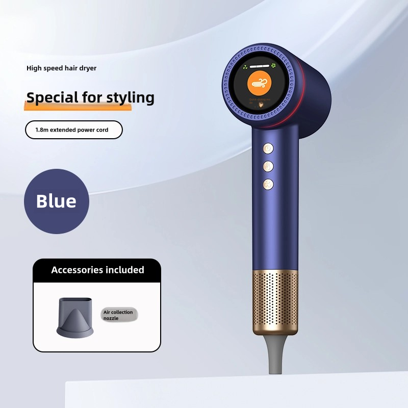 SalonCare Pro Hair Dryer: 110,000 RPM Motor, 5B Negative Ions, LED Display, Fast Drying & Frizz Control (Hair Dryer + Air Nozzle)