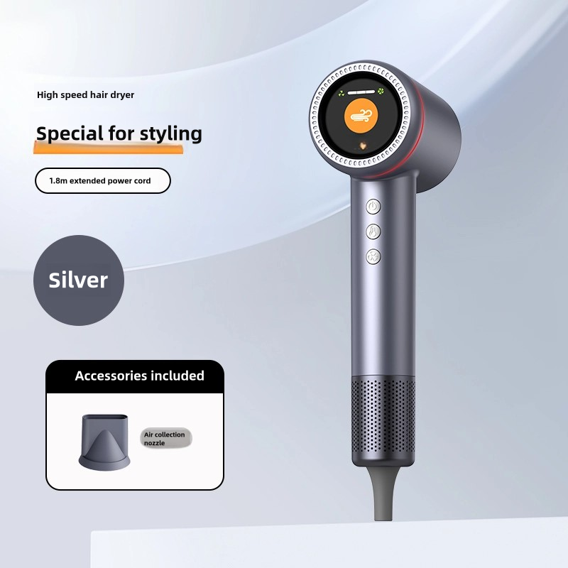 SalonCare Pro Hair Dryer: 110,000 RPM Motor, 5B Negative Ions, LED Display, Fast Drying & Frizz Control (Hair Dryer + Air Nozzle)