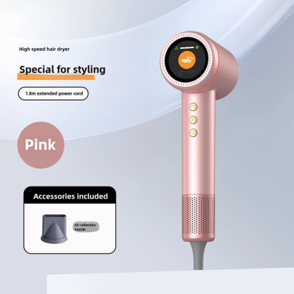 SalonCare Pro Hair Dryer: 110,000 RPM Motor, 5B Negative Ions, LED Display, Fast Drying & Frizz Control (Hair Dryer + Air Nozzle)