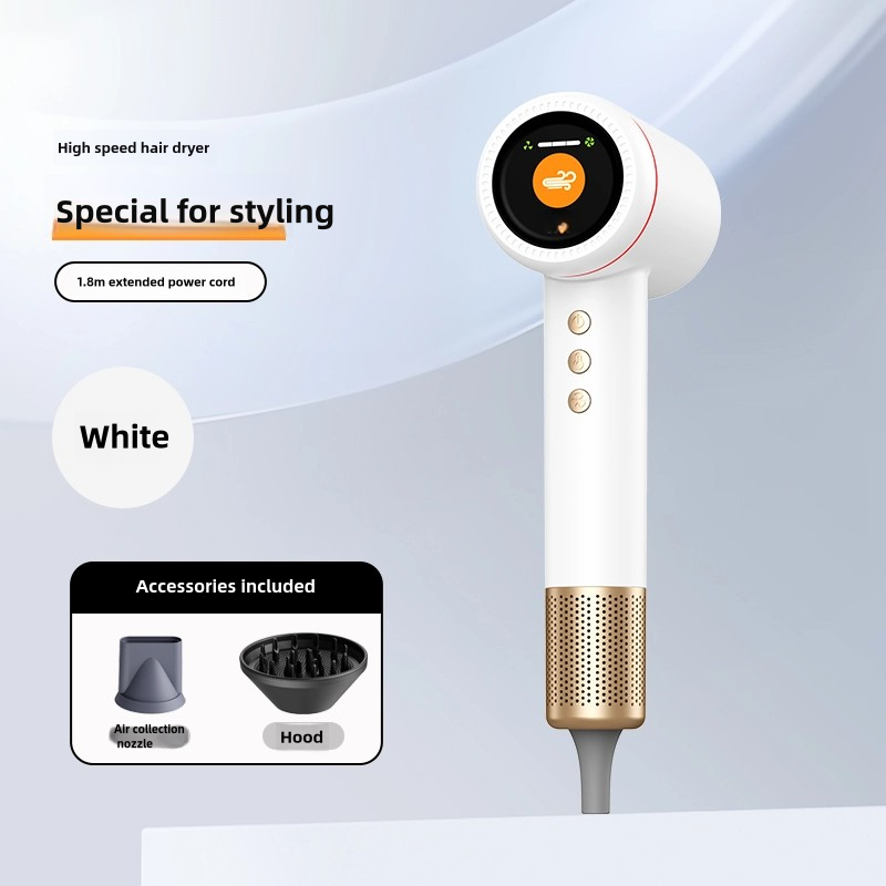 SalonCare Pro Hair Dryer, 110,000 RPM Motor, 5B Negative Ions, LED Display, Fast Drying & Frizz Control (Hair Dryer + Air Nozzle+Hood)