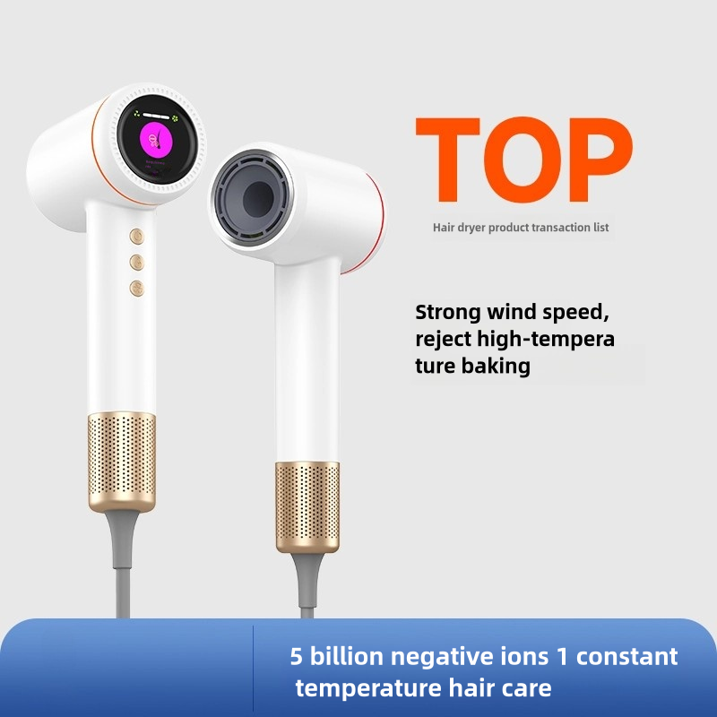 SalonCare Pro Hair Dryer: 110,000 RPM Motor, 5B Negative Ions, LED Display, Fast Drying & Frizz Control (Hair Dryer + Air Nozzle)