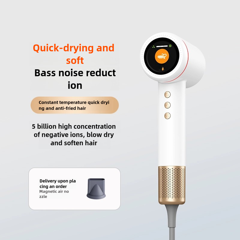 SalonCare Pro Hair Dryer: 110,000 RPM Motor, 5B Negative Ions, LED Display, Fast Drying & Frizz Control (Hair Dryer + Air Nozzle)