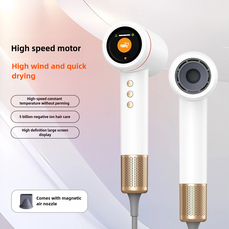 SalonCare Pro Hair Dryer: 110,000 RPM Motor, 5B Negative Ions, LED Display, Fast Drying & Frizz Control (Hair Dryer + Air Nozzle)