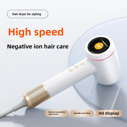 SalonCare Pro Hair Dryer: 110,000 RPM Motor, 5B Negative Ions, LED Display, Fast Drying & Frizz Control (Hair Dryer + Air Nozzle)