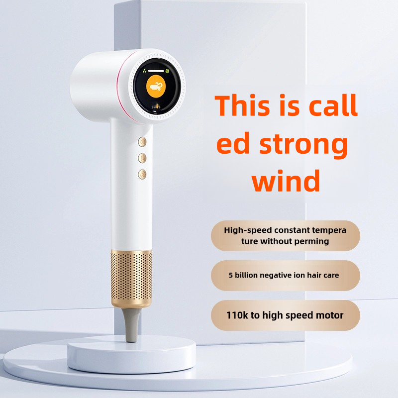 SalonCare Pro Hair Dryer: 110,000 RPM Motor, 5B Negative Ions, LED Display, Fast Drying & Frizz Control (Hair Dryer + Air Nozzle)