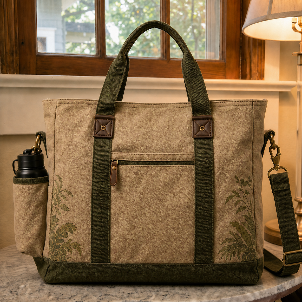 Jungle Explorer Multifunctional Heavy-Duty Canvas Tote Bag