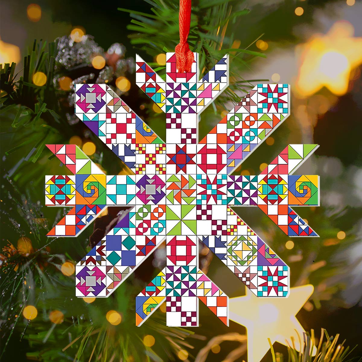 Sewing Quilt Block Ornaments