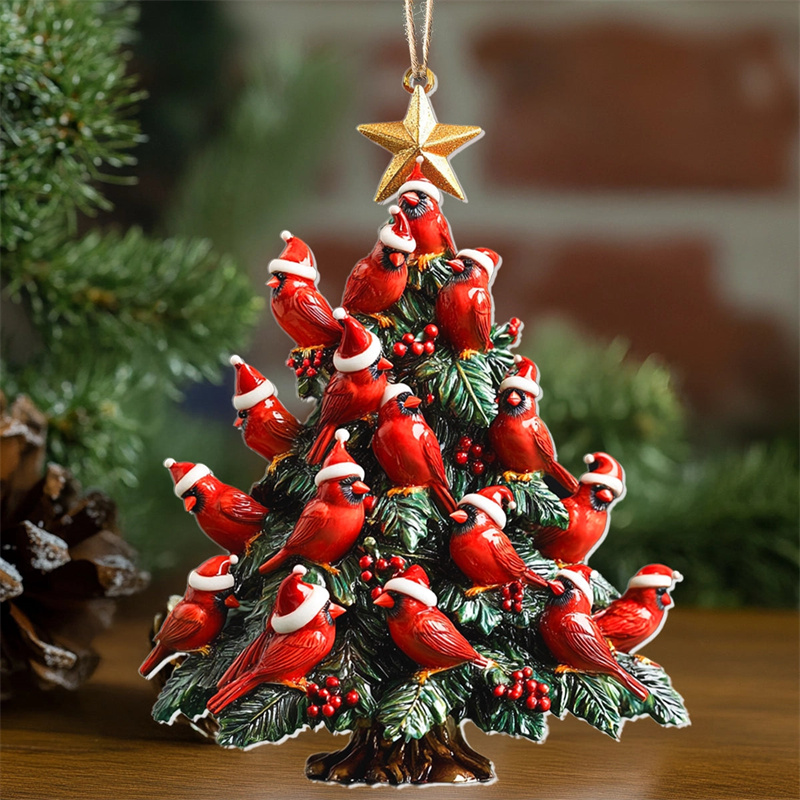 Cardinal Christmas Tree