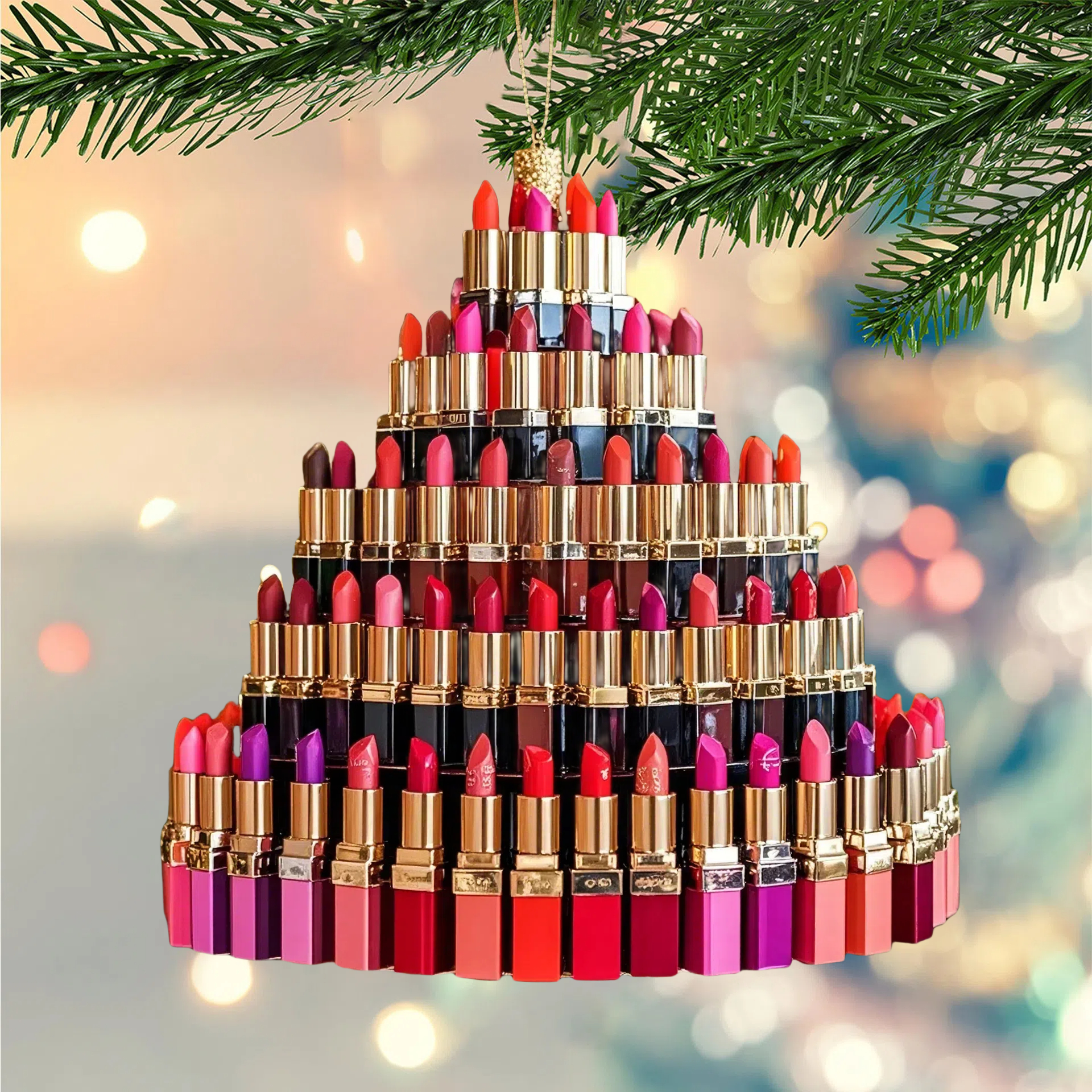 Lipstick Christmas Tree Ornament