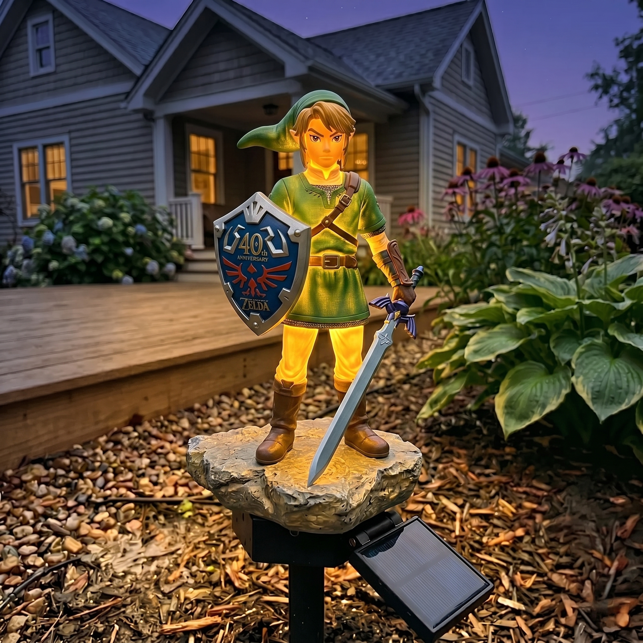 The Hero and the Princess 40th Anniversary Solar Sculpture Garden Landscape Light