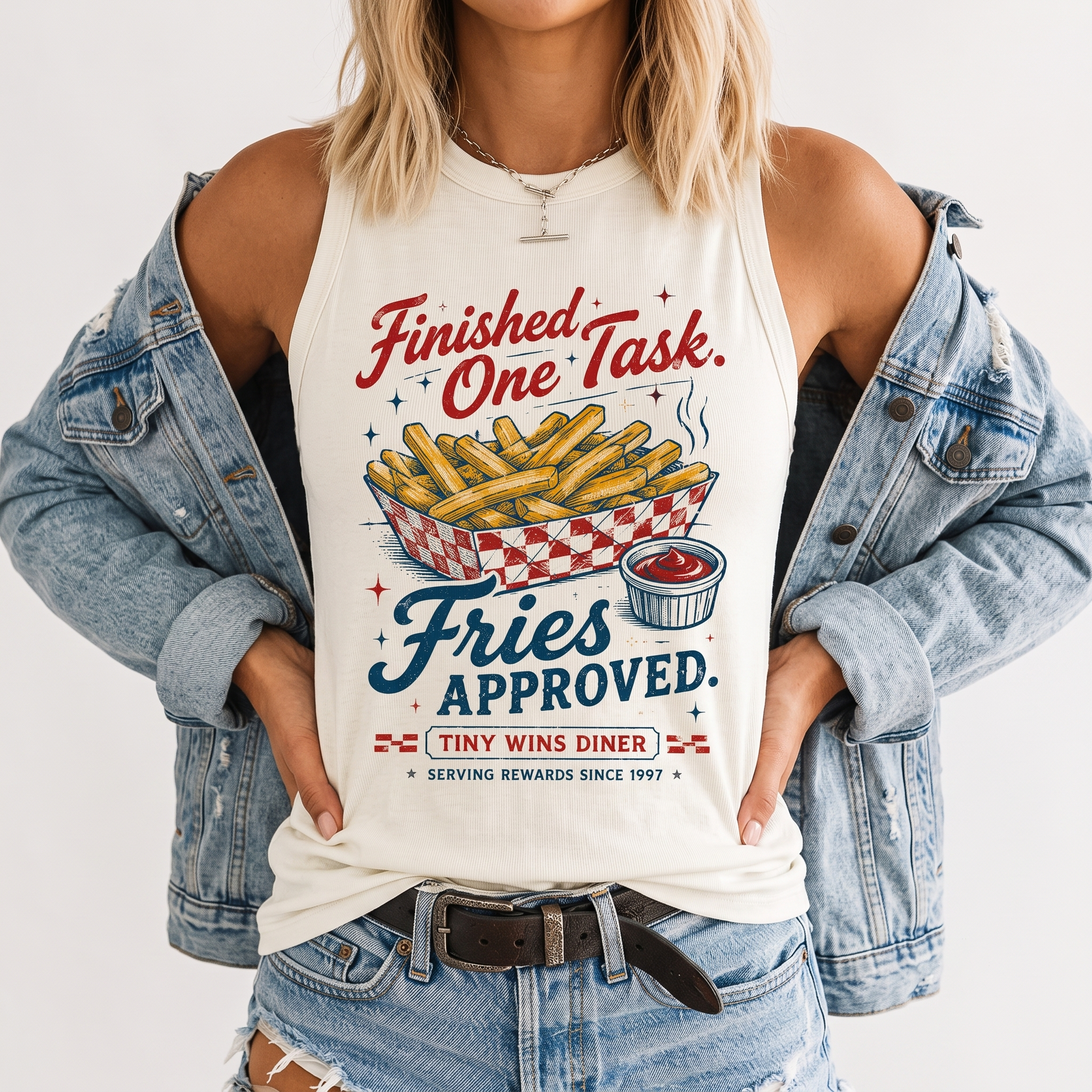Women's Sleeveless Printed Casual Weekend Tank Top | Get the second clothing item at half price.