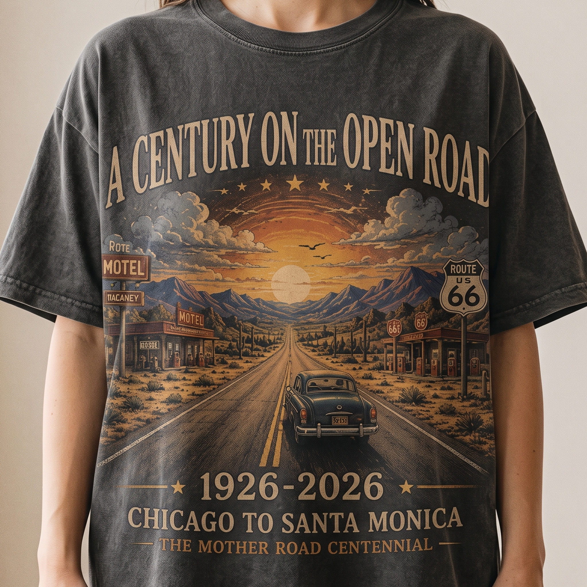 Route 66 Centennial Retro T-Shirt