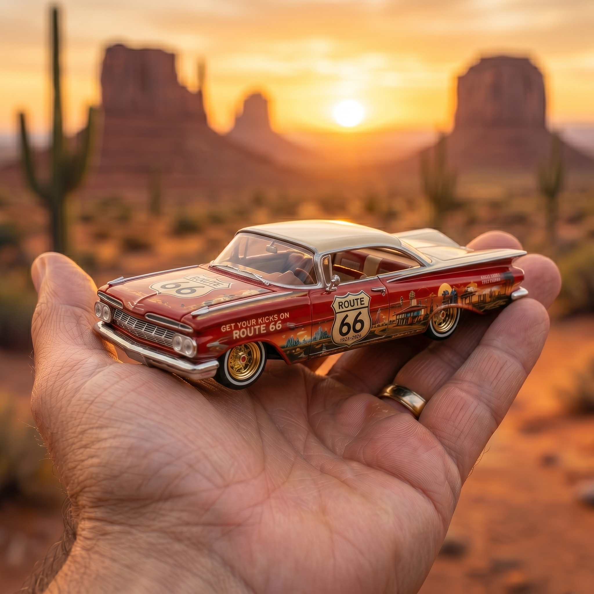 Route 66 Centennial Commemorative Die-cast Model Car