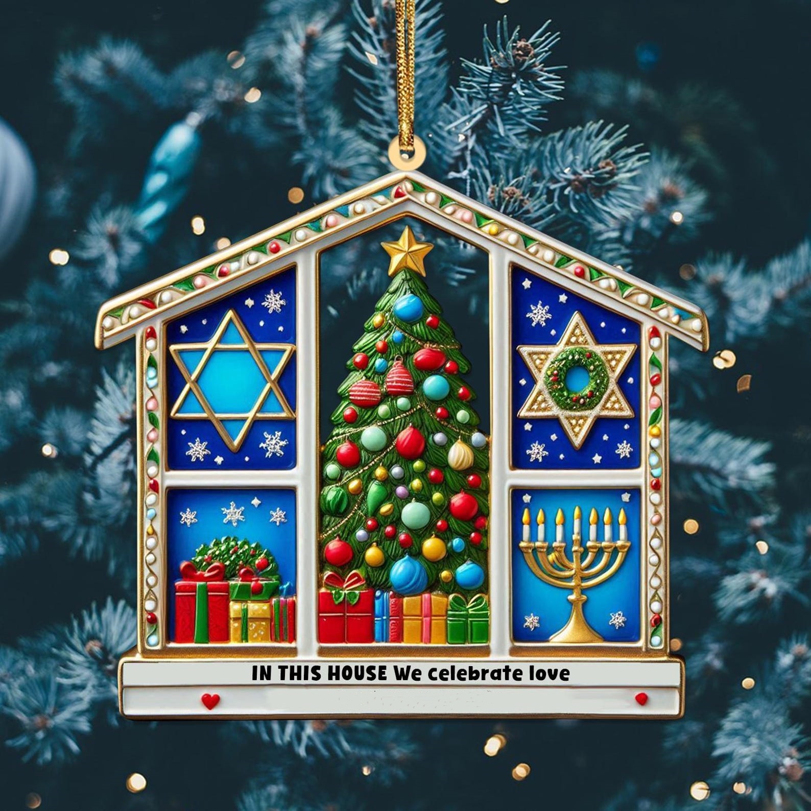 Christmas Hanukkah Ornament