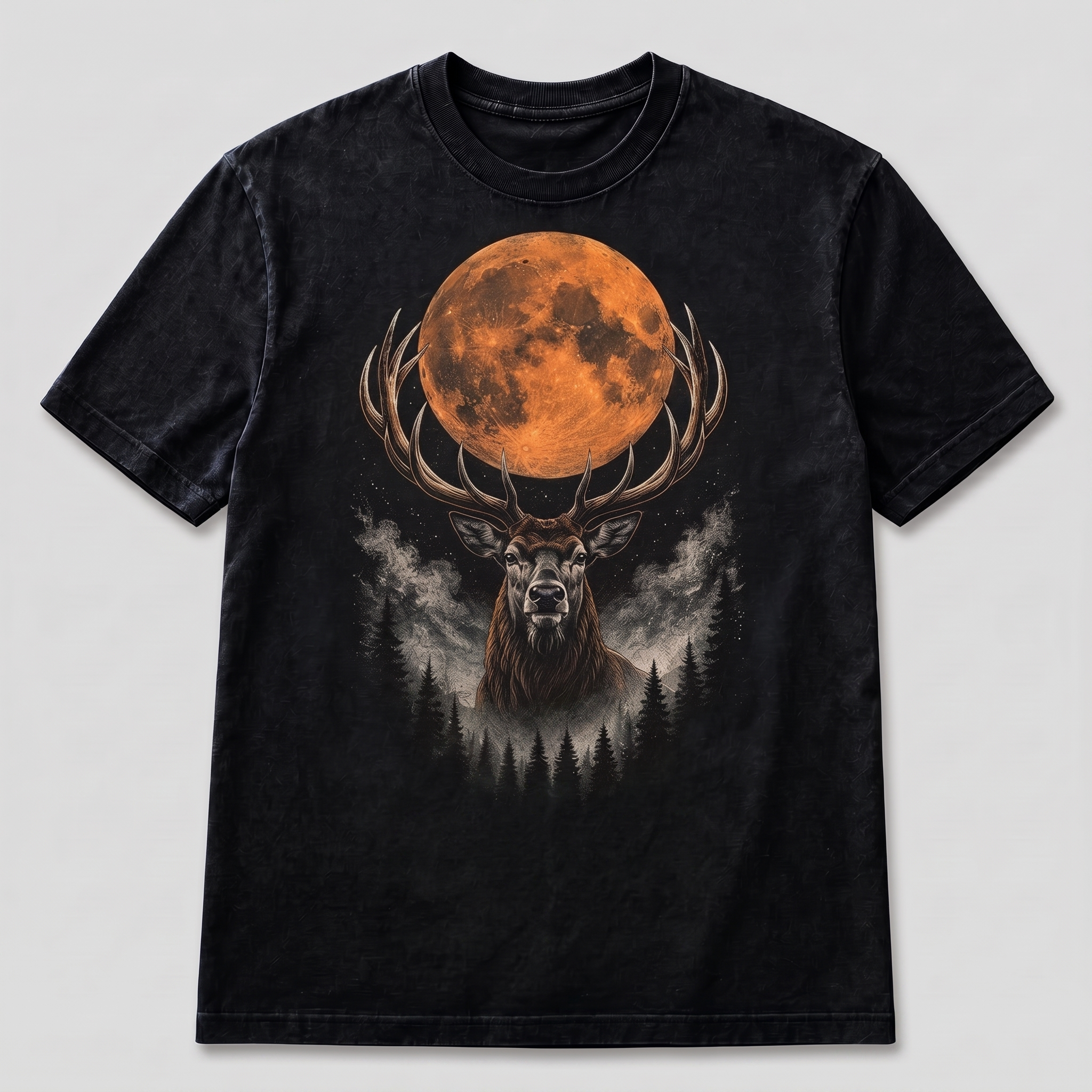 Blood Moon & Wilderness Stag Men's T-Shirt