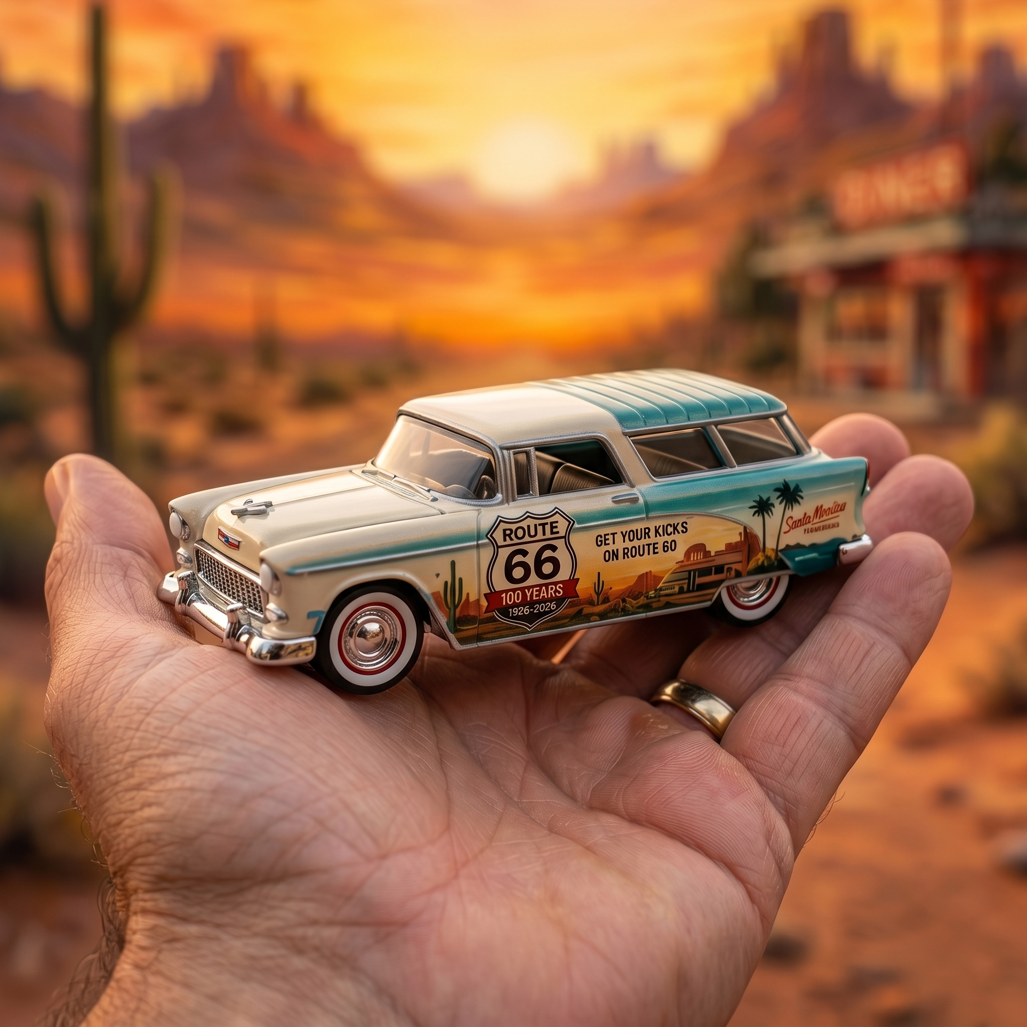 Route 66 Centennial Commemorative Die-cast Model Car