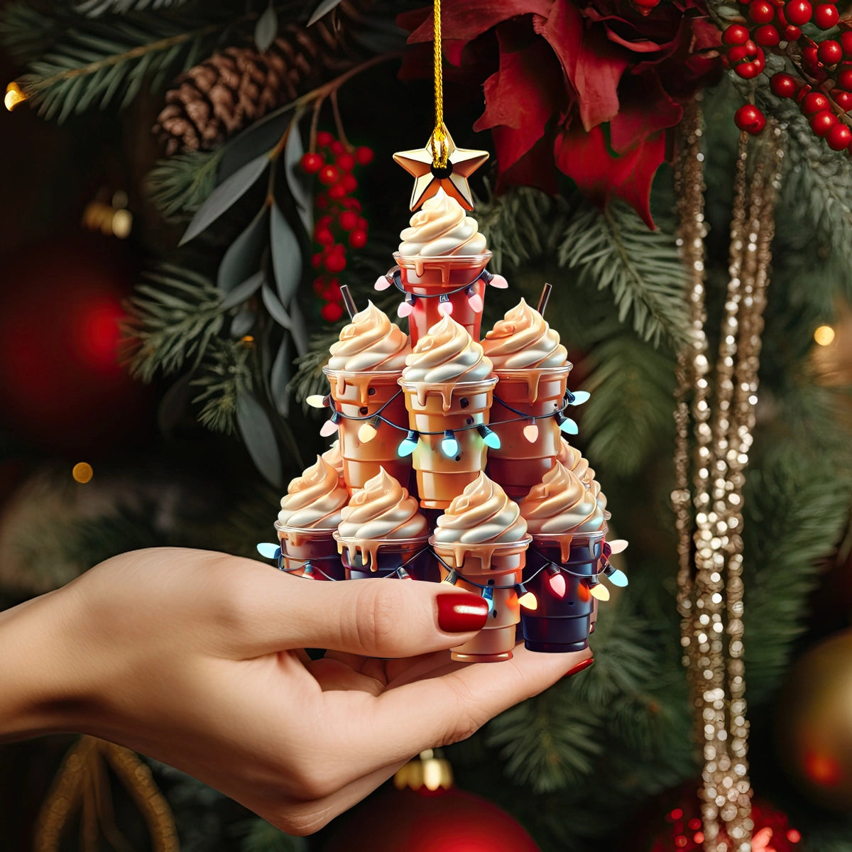 Christmas Coffee Tree Ornament