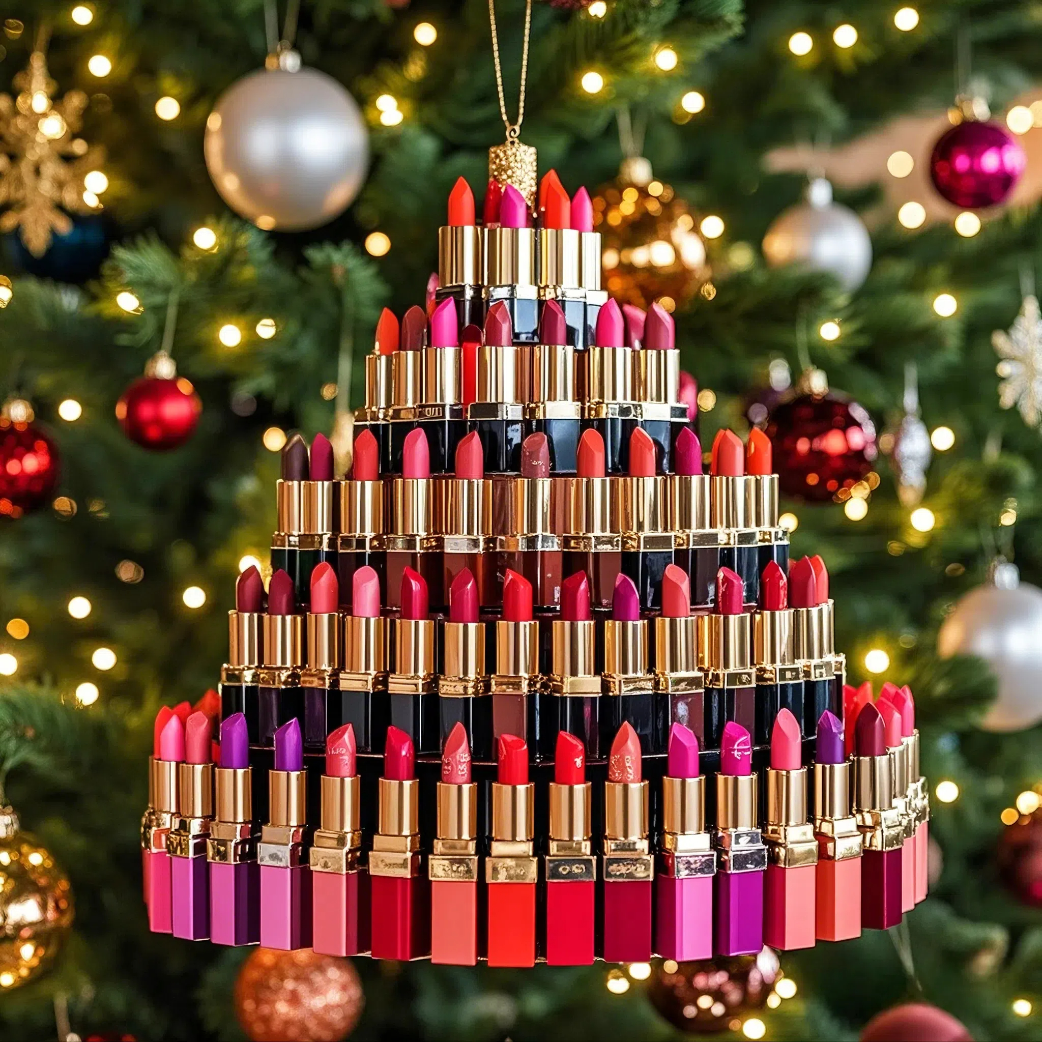 Lipstick Christmas Tree Ornament