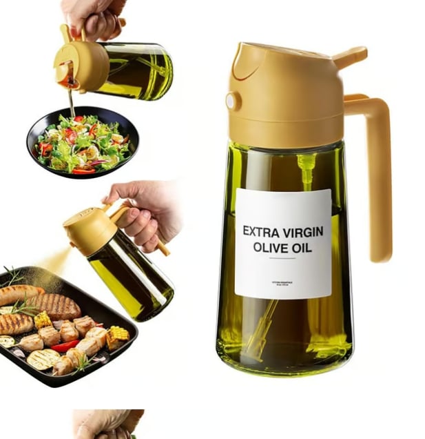 🎁💕2 in 1 Glass Oil Sprayer & Dispenser🔥