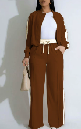 ⏰ Last day, save 50%! 💥Zippered casual sportswear color-block loose-fitting suit