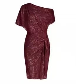 Clearance Sale🔥Women's one-shoulder pleated sequined elegant mini dress