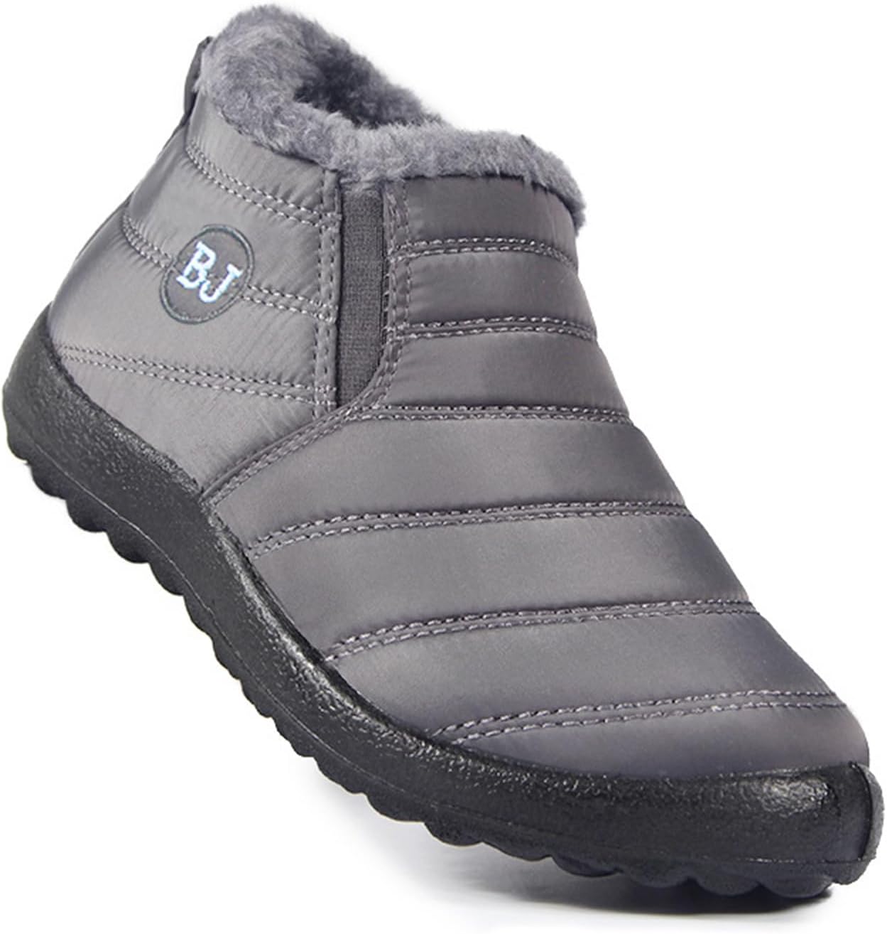 Unisex Waterproof Winter Ankle Boots – Fleece-Lined, Slip-On Design with Non-Slip Sole for Cold Weather Comfort