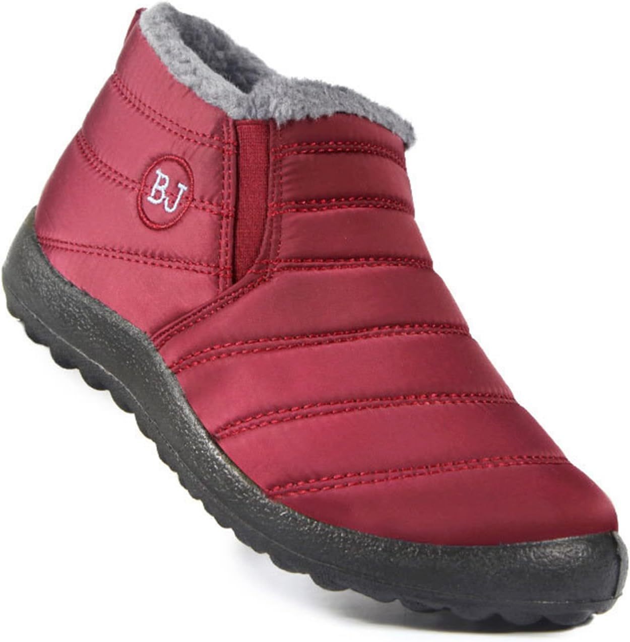 Unisex Waterproof Winter Ankle Boots – Fleece-Lined, Slip-On Design with Non-Slip Sole for Cold Weather Comfort