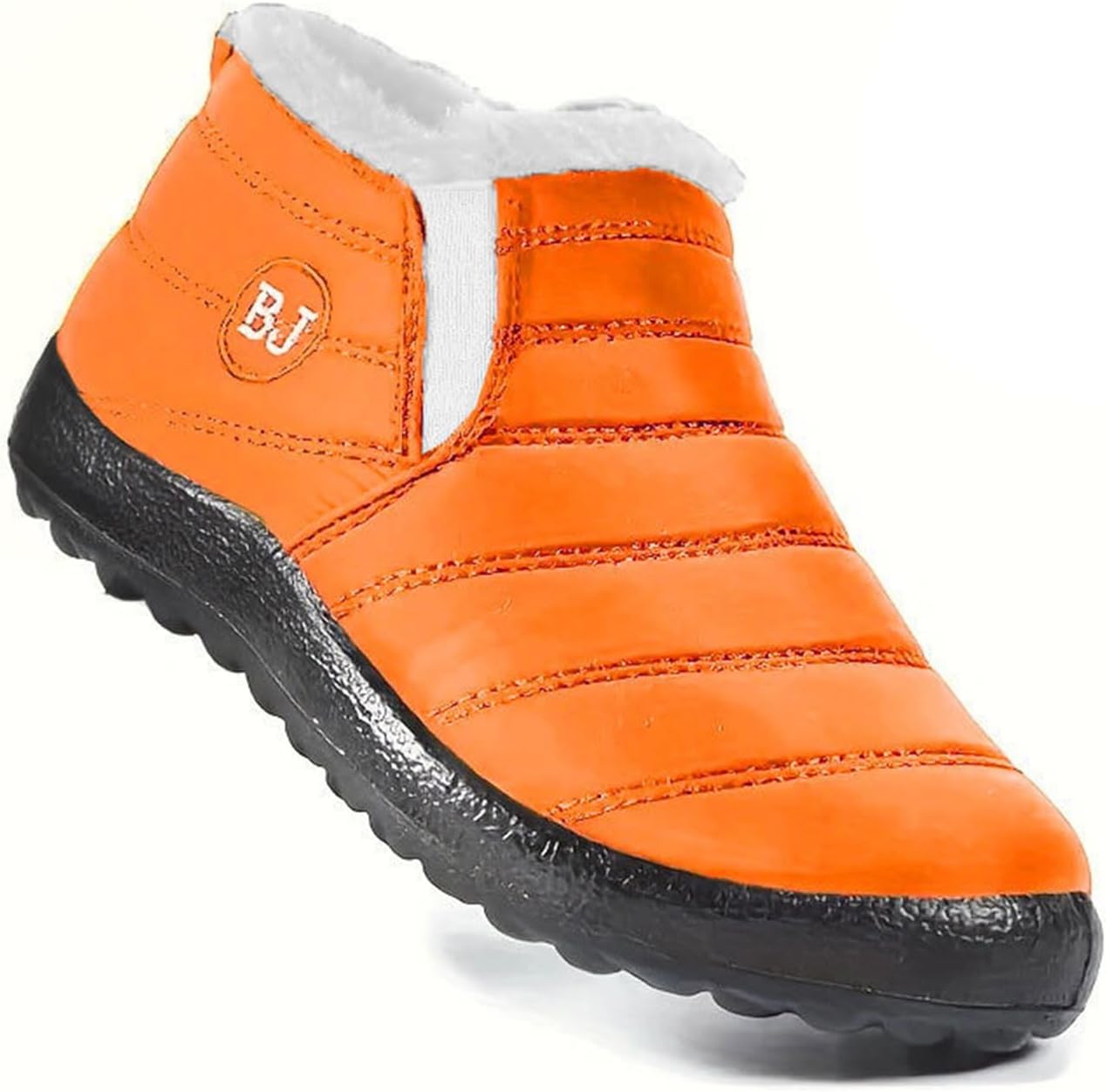 Unisex Waterproof Winter Ankle Boots – Fleece-Lined, Slip-On Design with Non-Slip Sole for Cold Weather Comfort