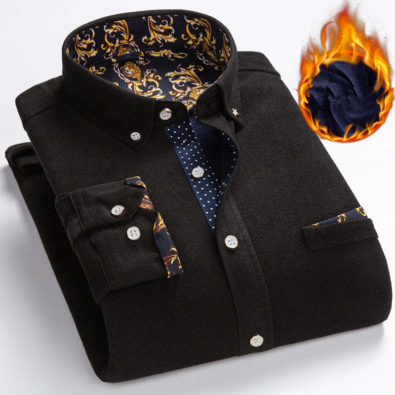 Hot Sale - 50% OFF💥Men's High Quality Corduroy Warm Winter Shirt Thic